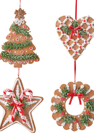Holiday Gingerbread Cookie Ornament - 5" - The Kemble Shop