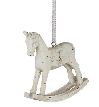 Distressed Rocking Horse Ornament - 3.25" - The Kemble Shop