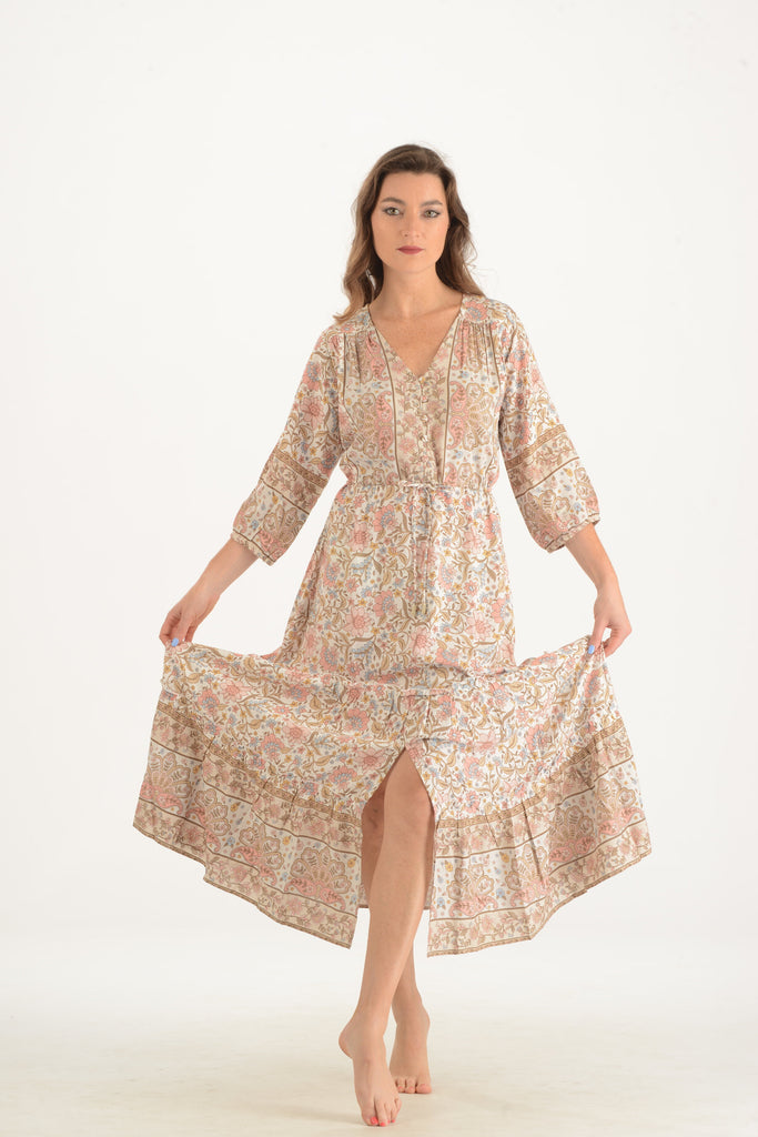 Oatmeal Carrie Dress - Walker & Wade - The Kemble Shop