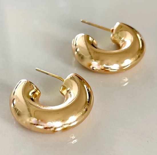 Small Gia Chunky Hoops - Idalia - The Kemble Shop