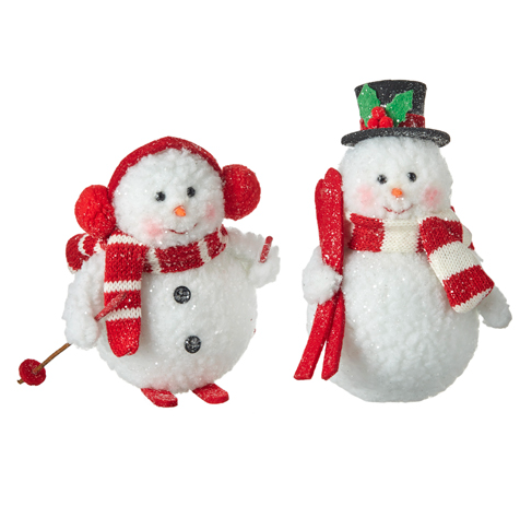 Skiing Snowman Ornament - 6.5" - The Kemble Shop