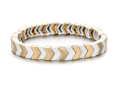 Gold Tile Enamel Bracelets - The Kemble Shop