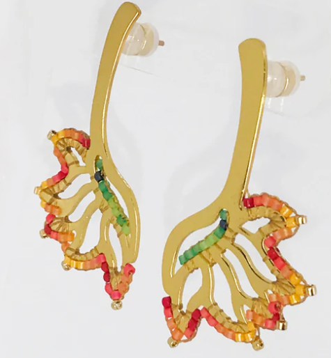 Amazon Earrings 18t Gold Plated - Martha Duran - The Kemble Shop