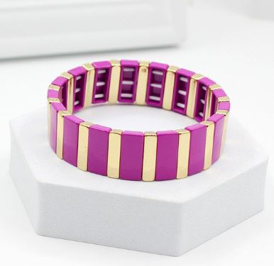 Thick Tile Enamel Bracelets - The Kemble Shop