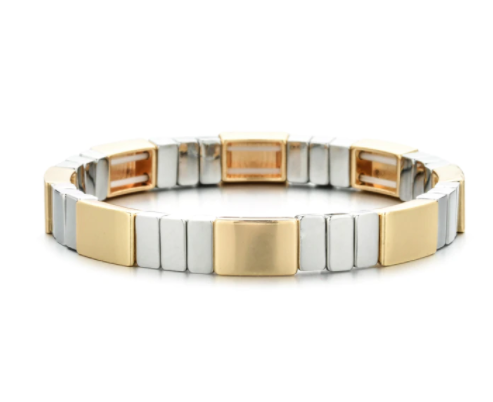 Gold Tile Enamel Bracelets - The Kemble Shop